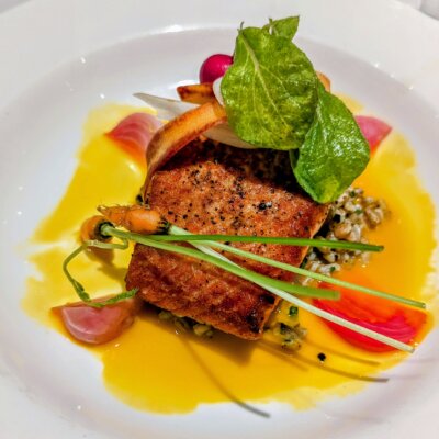 West LA Fine Dining Bottega Louie Salmon Chris Thompson