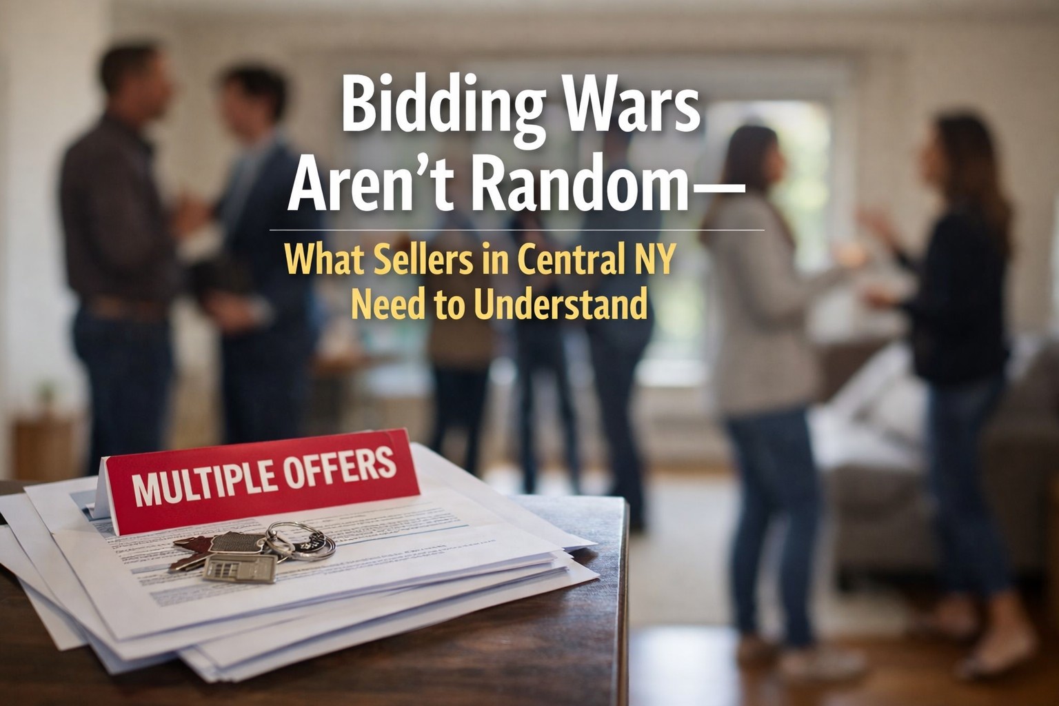 Bidding war with multiple offers on a home in Central New York real estate market